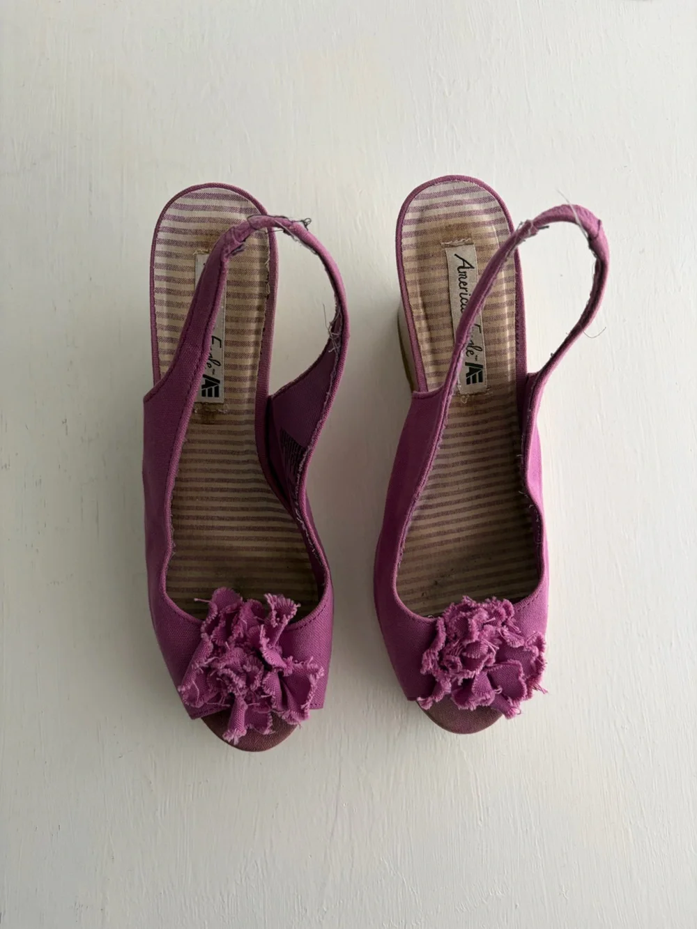 American Eagle Peep Toe Wedge Heel